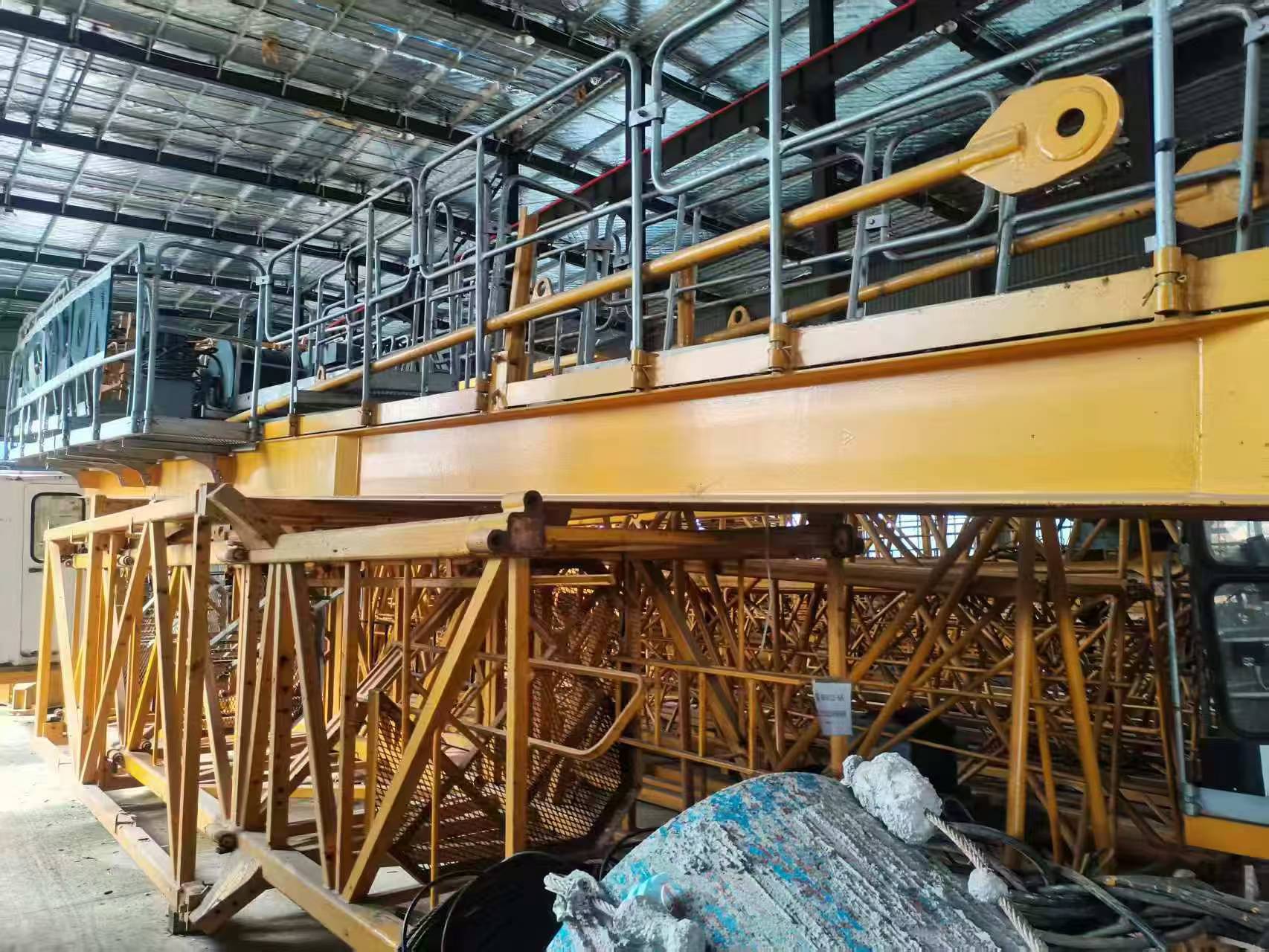 2020 Zoomlion 6013 tower crane components stored indoors
